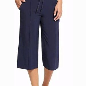 Old Money Athleta Crosstown Culotte Navy Blue Capri Pants 4